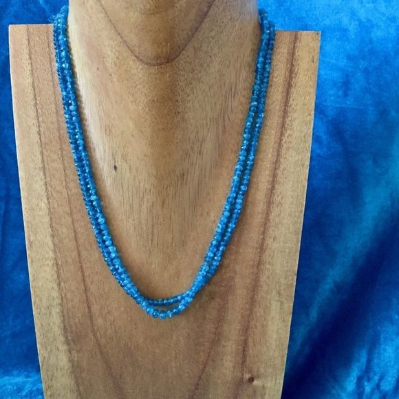 Jewelry - 2 Austrian crystal necklaces - blue aquamarine color 18 in long